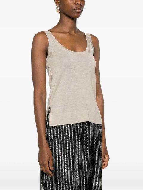 Max Mara scoop-neck tank top - Neutrals