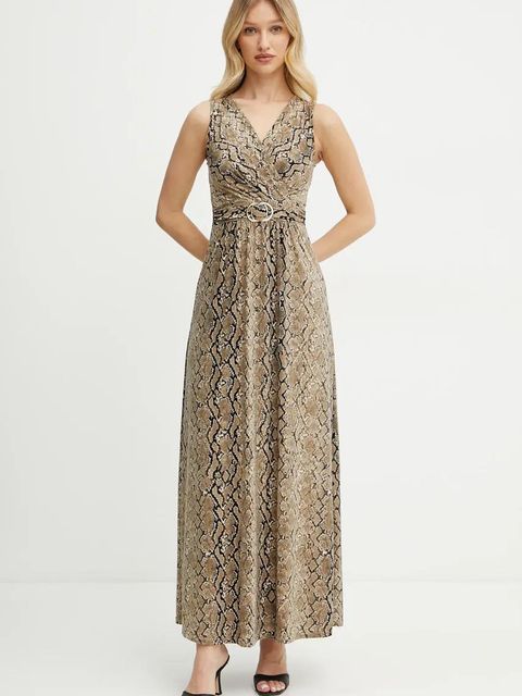 Morgan sukienka RCOBRA kolor zielony maxi prosta RCOBRA - zdjęcie produktu nr 1