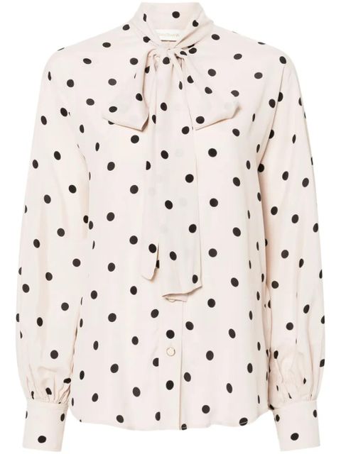 ZIMMERMANN Batwing polka dot-print shirt - Neutrals - zdjęcie produktu nr 1