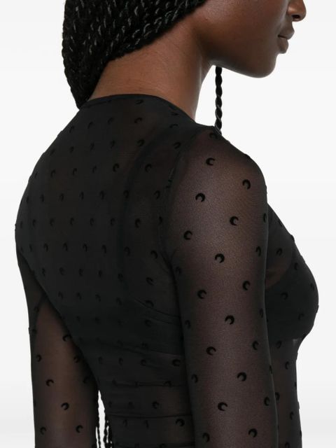 Marine Serre moon-print T-shirt - Black