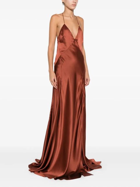 AMIRI satin dress - Brown - zdjęcie produktu nr 2