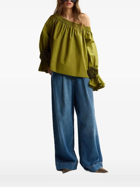 Essentiel Antwerp rosette-embellished blouse - Green - zdjęcie produktu nr 2