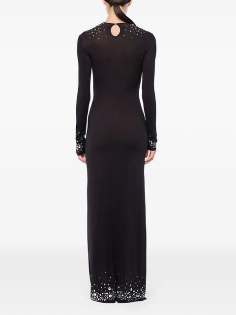Rabanne hotfix-embellishment maxi dress - Black