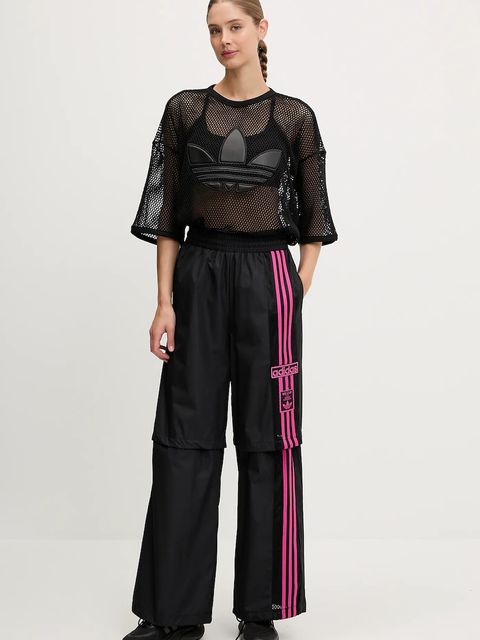 adidas Originals spodnie dresowe Woven Trackpant damskie kolor czarny wzorzyste JD0088