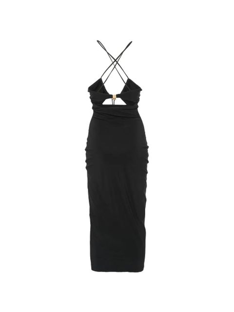 Moschino cut-out ruched midi dress - Black - zdjęcie produktu nr 2
