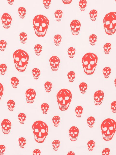 Alexander McQueen Classic Skull foulard scarf - Pink - zdjęcie produktu nr 2