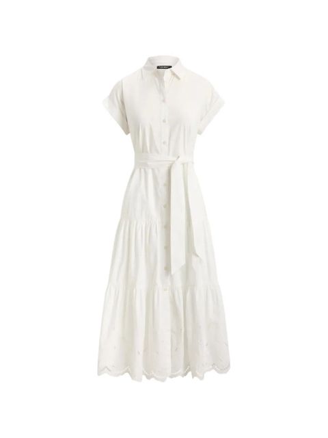 Lauren Ralph Lauren broderie-anglaise tiered dress - White - zdjęcie produktu nr 1