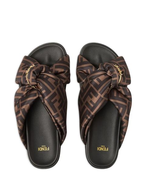 FENDI FF-motif sandals - Brown