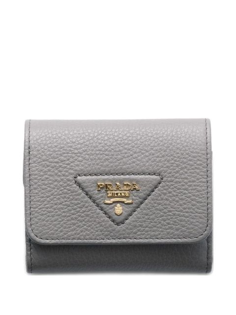Prada small leather wallet - Grey - zdjęcie produktu nr 1