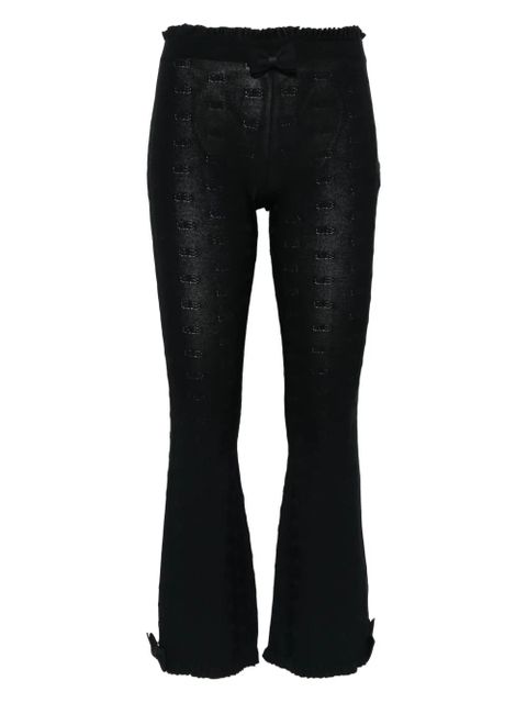 Balenciaga bow ruffled trousers - Black - zdjęcie produktu nr 1