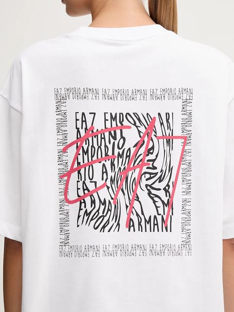 EA7 Emporio Armani t-shirt bawełniany damski kolor biały AF12957.7W000726