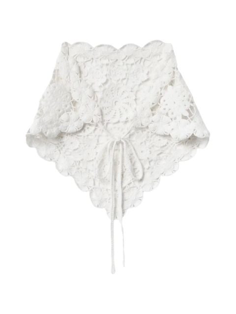 Self-Portrait scalloped lace-detail hair accessory - White - zdjęcie produktu nr 1