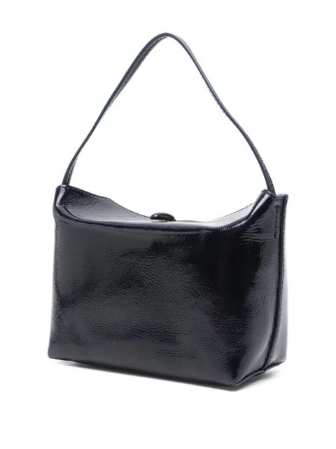 Christopher Esber Turnlock patent-leather mini tote bag - Blue