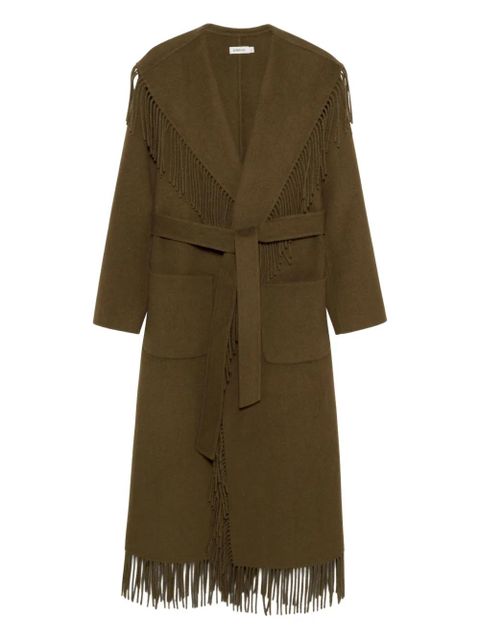 Simkhai fringe-trimmed belted coat - Brown - zdjęcie produktu nr 1