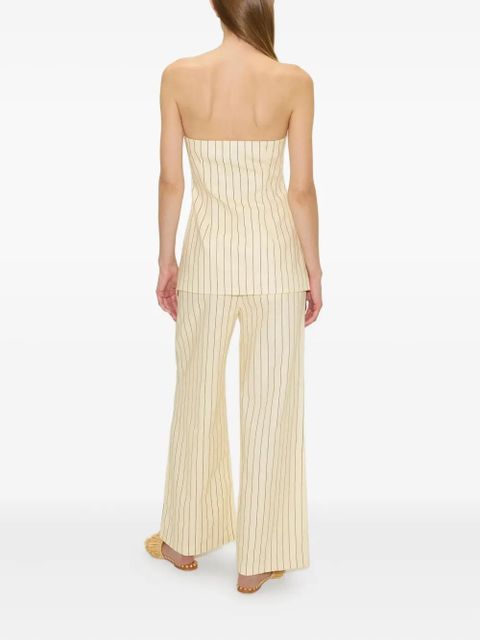 Simon Miller Bloo pinstripe linen trousers - Neutrals