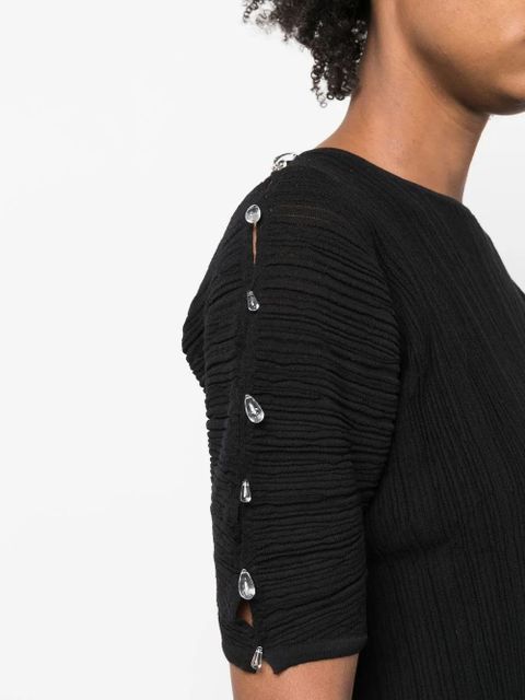 Ferragamo micro-pleated midi dress - Black