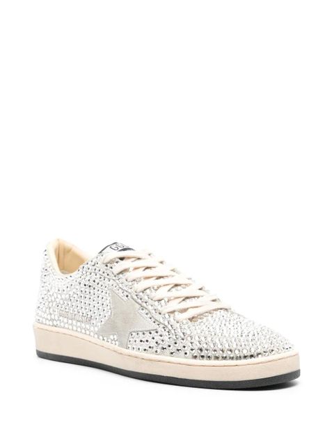 Golden Goose Ball Star rhinestone -embellished suede sneakers - Grey