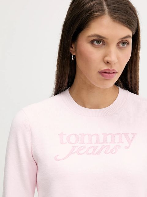 Tommy Jeans sweter damski kolor różowy lekki DW0DW22028
