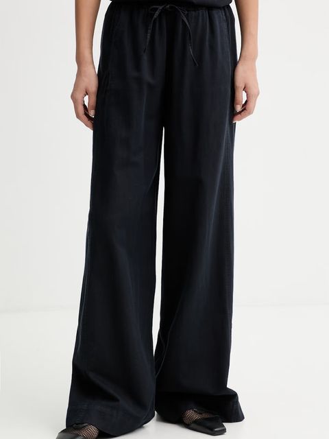 Marc O'Polo spodnie wide leg damskie z dodatkiem lnu - zdjęcie produktu nr 1