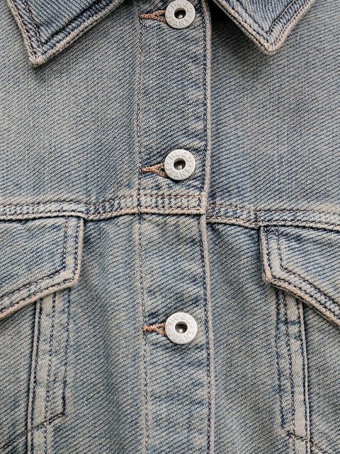 Hugo Blue kurtka jeansowa Galatea_B kolor niebieski przejściowa oversize 50553000