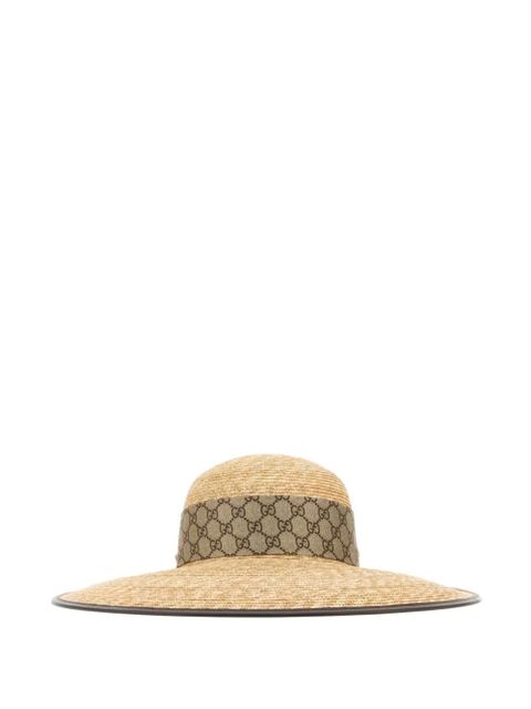 Gucci raffia monogram-ribbon hat - Neutrals - zdjęcie produktu nr 2