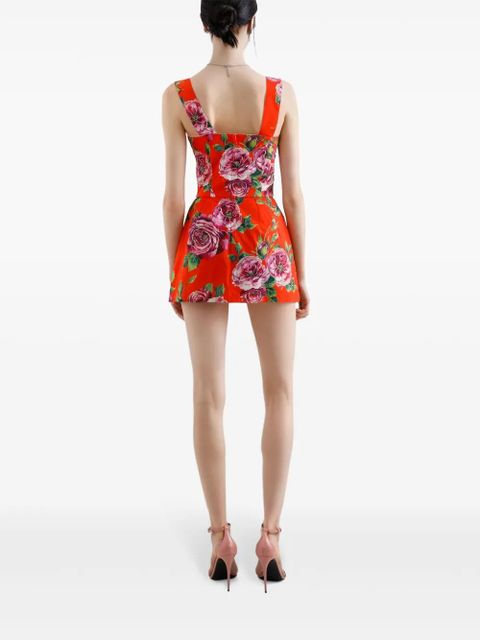 Dolce & Gabbana floral-print mini dress - Red