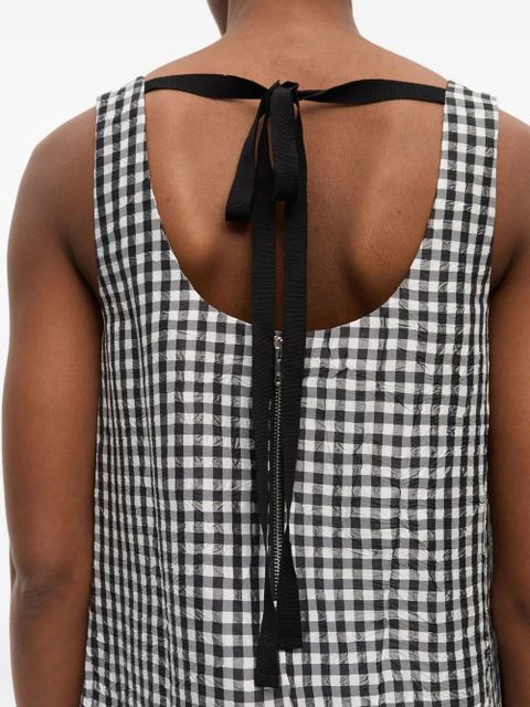 GANNI gingham-print dress - Black