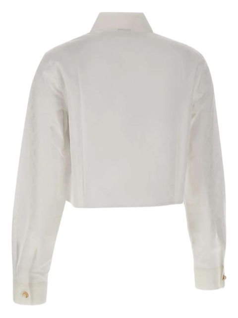 Casablanca cotton cropped shirt - White