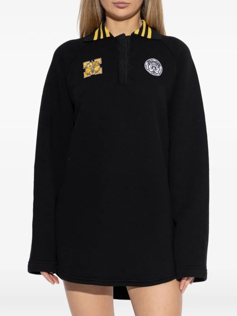 Off-White appliquéd collared dress - Black