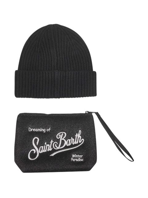 MC2 Saint Barth embroidered beanie pouch (set of two) - Black - zdjęcie produktu nr 1