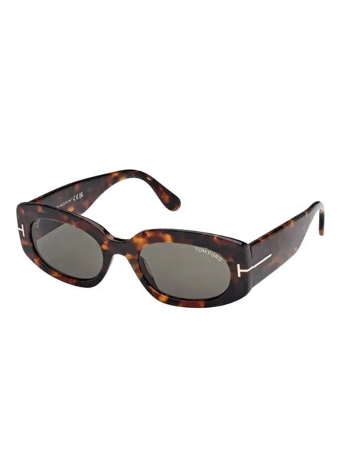 TOM FORD Eyewear Cielle oval-frame sunglasses - Brown