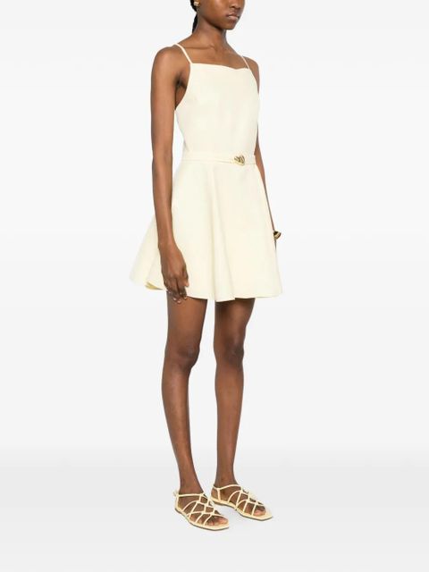 Maje belted flared dress - Yellow