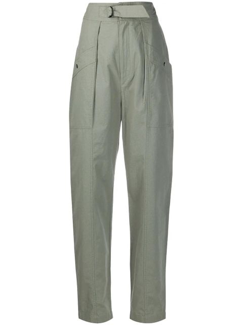 MARANT ÉTOILE high-waisted tapered trousers - Green - zdjęcie produktu nr 1