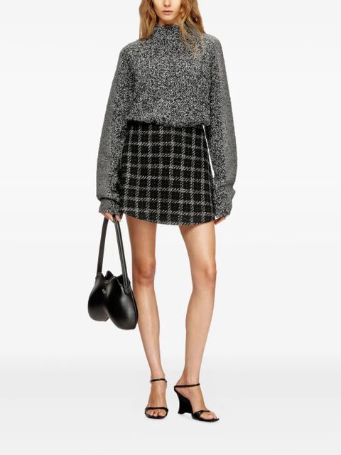 Diesel checked Gonna A-line skirt - Black