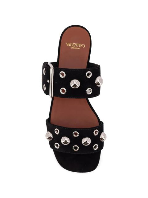 Valentino Garavani buckle-fastening studded sandals - Black