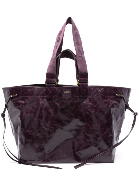 ISABEL MARANT Wardy leather tote bag - Purple
