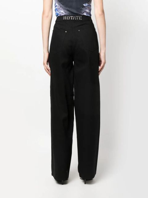 ROTATE BIRGER CHRISTENSEN logo-embellished straight-leg jeans - Black