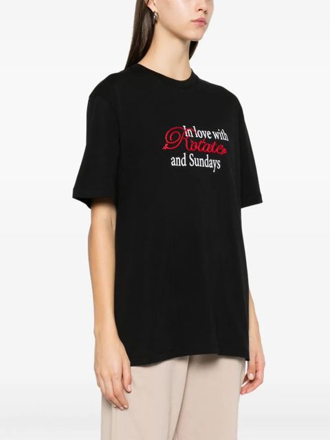 ROTATE BIRGER CHRISTENSEN lightweight-jersey T-shirt - Black