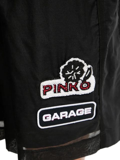 PINKO beaded-patch shorts - Black
