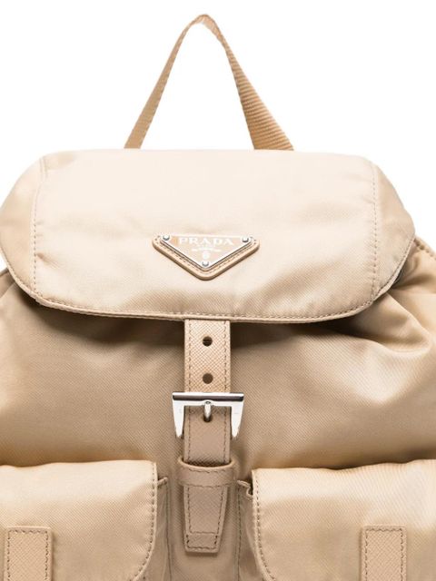 Prada buckle-detail backpack - Neutrals