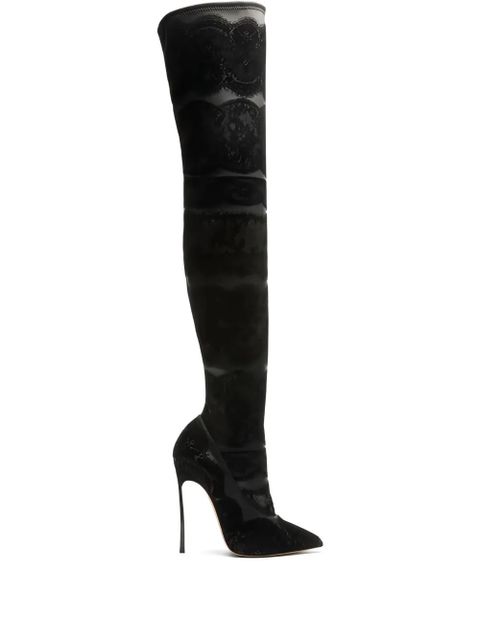 Casadei 120mm Lingerie boots - Black - zdjęcie produktu nr 1