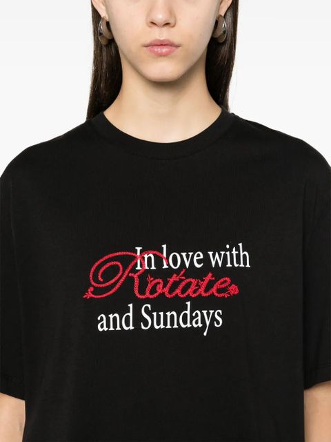 ROTATE BIRGER CHRISTENSEN lightweight-jersey T-shirt - Black - zdjęcie produktu nr 2