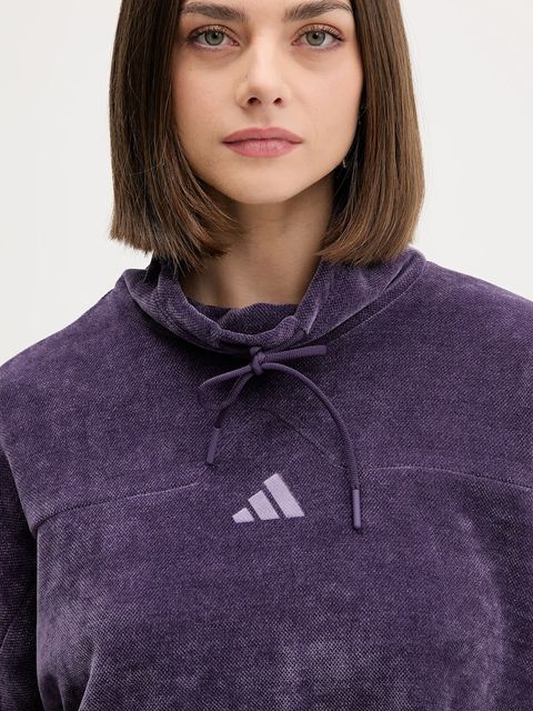 adidas bluza Tiro damska kolor fioletowy gładka JM1809 - zdjęcie produktu nr 2