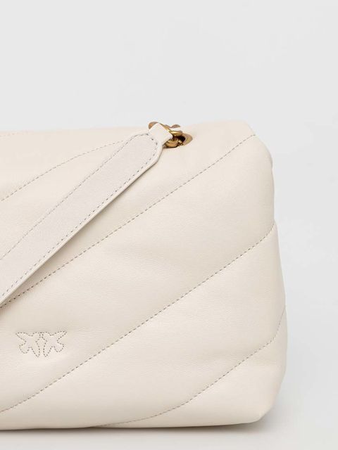 Pinko torebka skórzana kolor biały 100038.A0F2