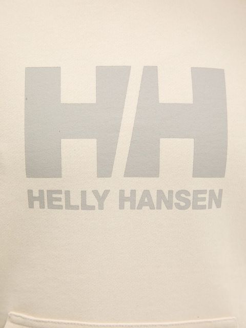 Helly Hansen bluza bawełniana HH LOGO 2.0 damska kolor beżowy z kapturem z nadrukiem 34460 - zdjęcie produktu nr 2