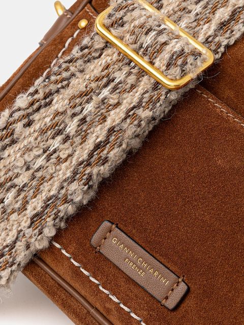 Gianni Chiarini torebka zamszowa NINA kolor brązowy BS.12060.CM