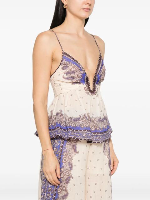 ZIMMERMANN Maxine Plunge blouse - Neutrals