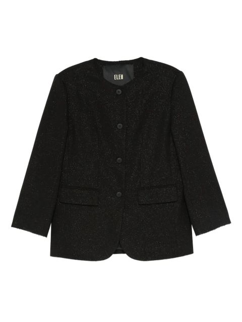 Eleh frayed-hem button blazer - Black - zdjęcie produktu nr 1