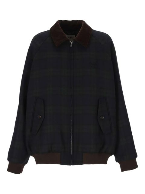 Miu Miu cord-collar checked jacket - Blue - zdjęcie produktu nr 1
