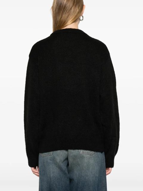 MC2 Saint Barth letter crew-neck sweater - Black